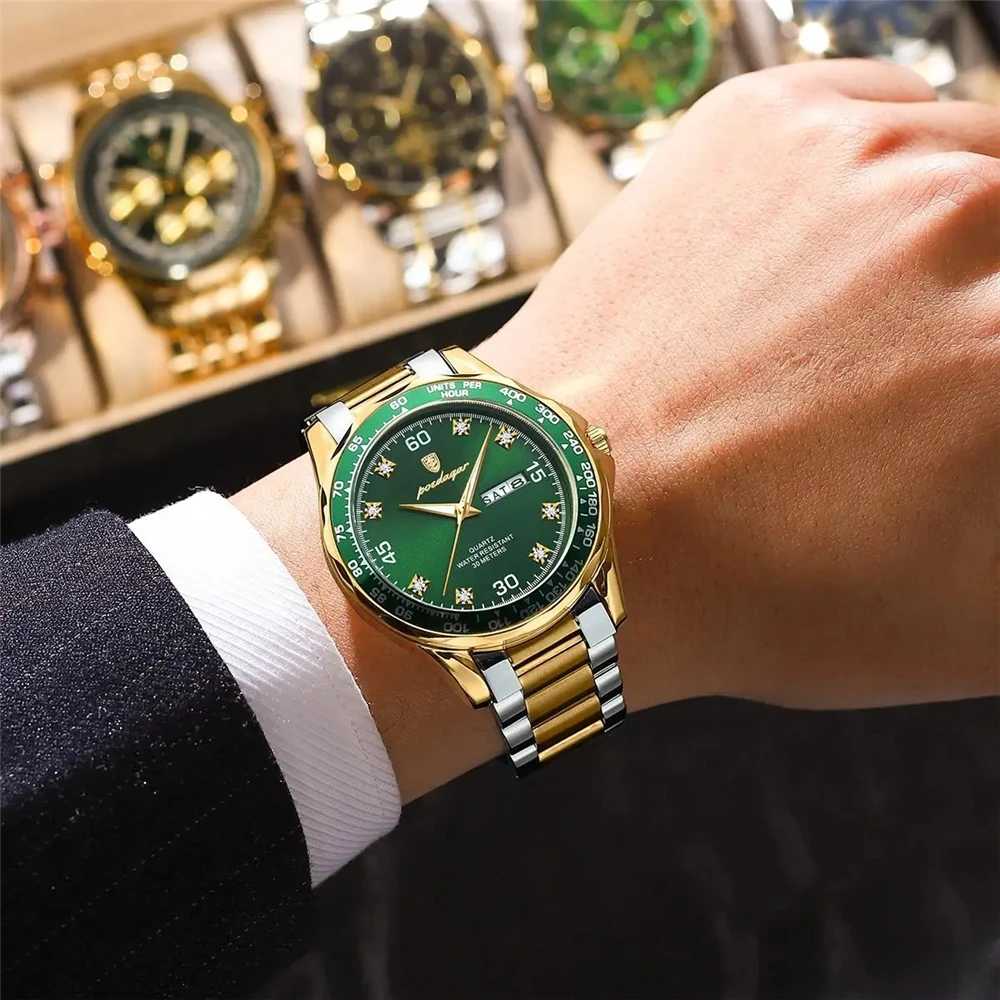 Poedagar Reloj модные кварцевые наручные часы новые золотые мужские часы с бриллиантами для мужчин автоматические часы мужские подарки цифровые часы 2026 (art.: 3920d47fddbbf) - 3920d47fddbbf