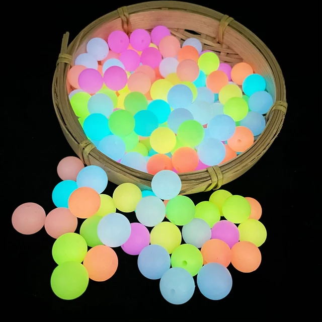 10mm 12mm 15mm 20mm 100pcs Luminous Silicone Beads New бисер Mother Kids Perles Pour Teether For DIY Baby Accessories Food Grade 1