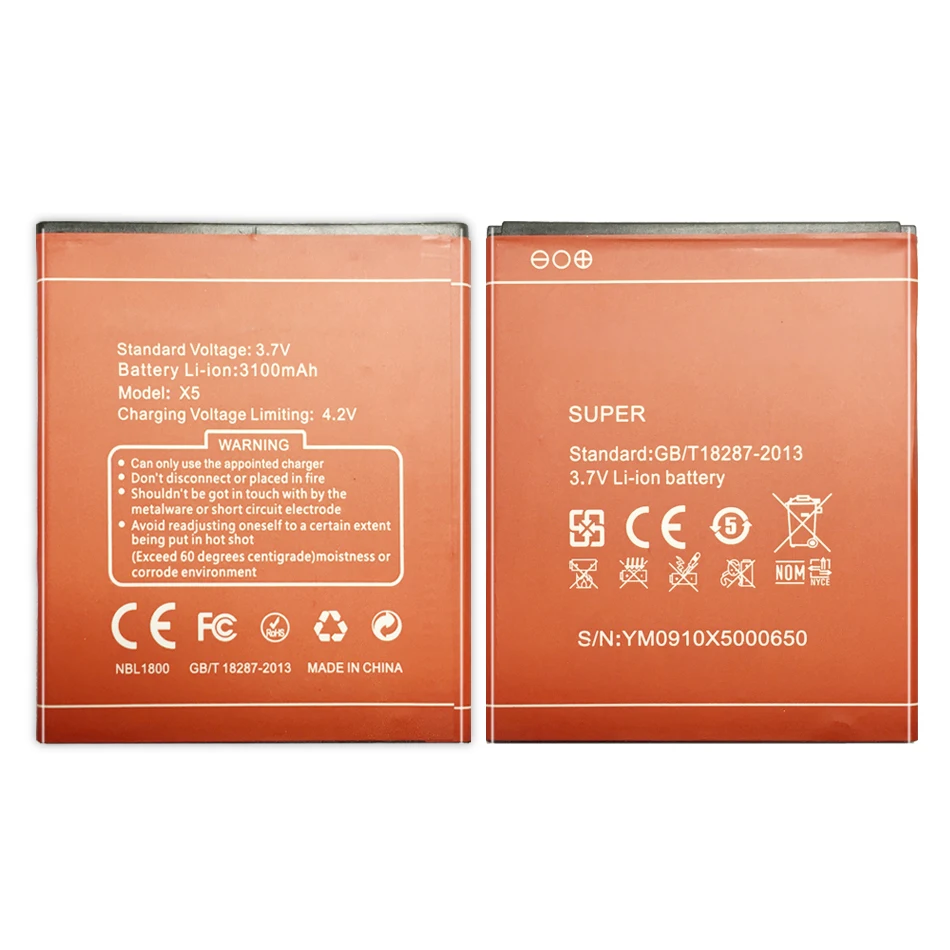 

X 5 2900mAh Replacement Battery For DOOGEE X5 + Tracking Number