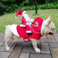 new christmas pet dog cat costumes funny santa claus costume for dogs cats novelty dog clothes chihuahua pug york shire clothing