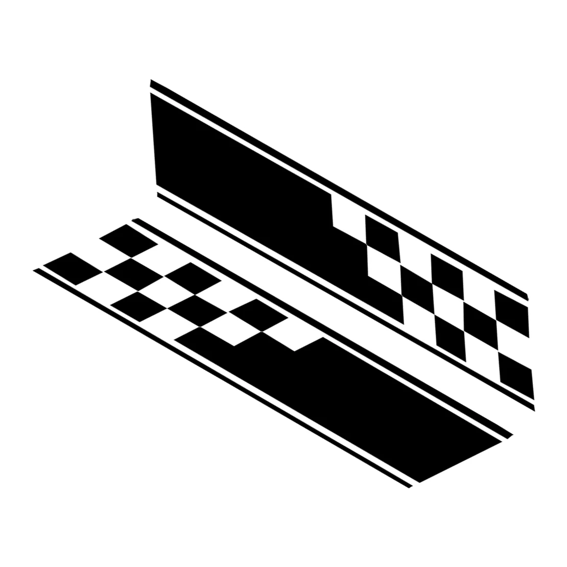 

1 пара, универсальные виниловые наклейки в клетку для гоночного автомобиля, внедорожника, грузовика, боковой двери, крыла, капота, кузова