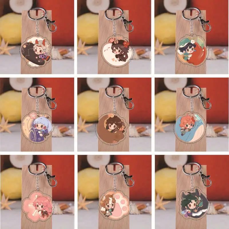 Милый игровой персонаж акриловый брелок с героями мультфильма Genshin SAYU Yoimiya Kazuha