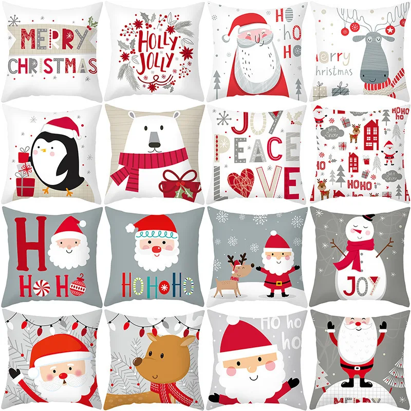 

Christmas Cushion Cover Merry Christmas Decor for Home 2022 Navidad Pillowcase Cristmas Ornaments Xams Gifts New Year Decor 2023