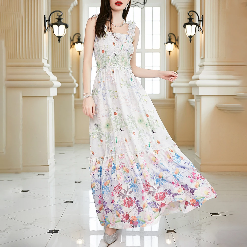 

Elegant Prints Dress For Women 2023 Sexy Office Lady Preppy Style Sexy Sleeveless Slim Backless Spaghetti Strap Party Vestidos