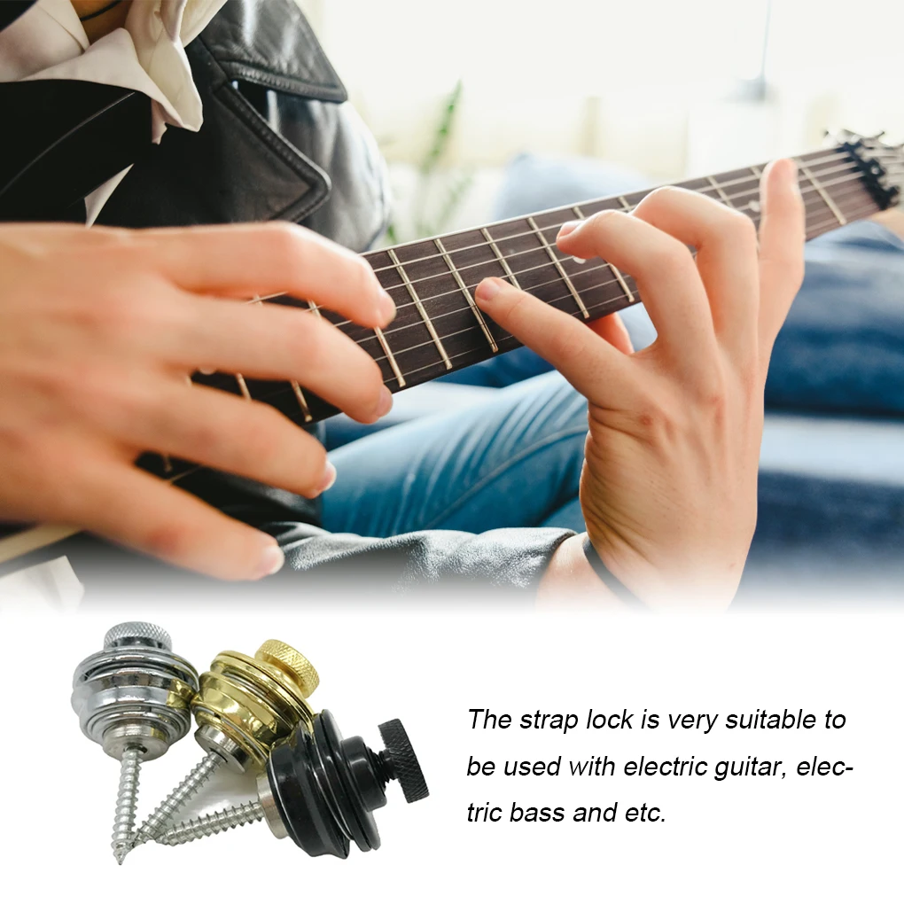 

Набор из 2 замков с плоской головкой для гитарного ремня съемные противоскользящие Струнные инструменты электрические гитары Peg Accessories