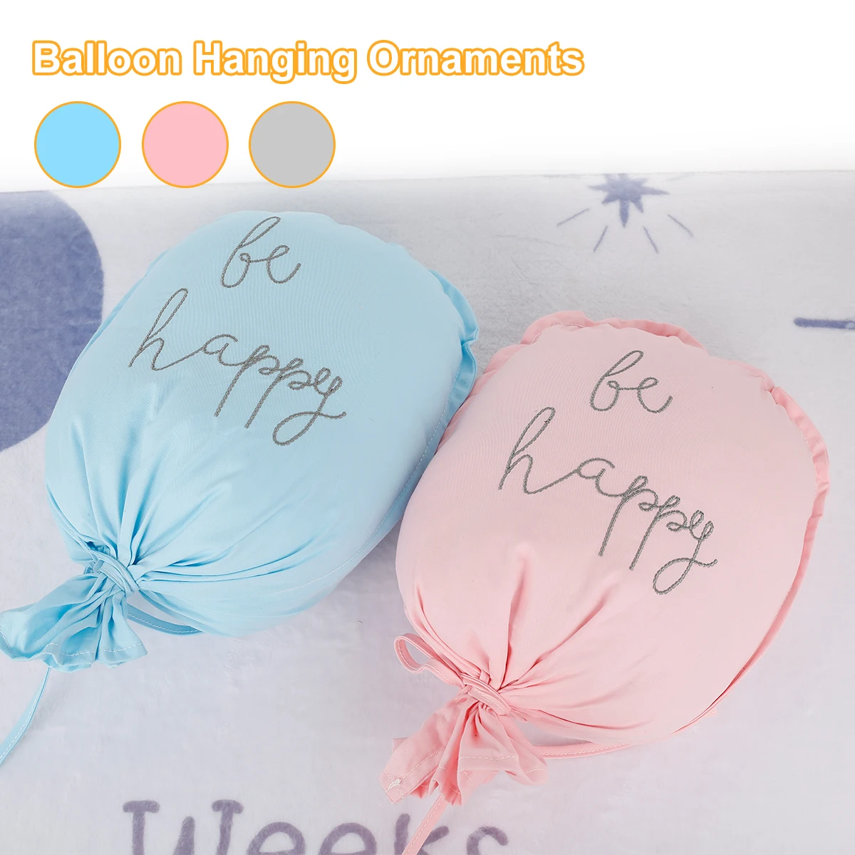 

Мультяшный хлопковый Настенный декор 24x37 см в форме воздушного шара, Подвесной Настенный художественный фон в скандинавском стиле, Настенн...