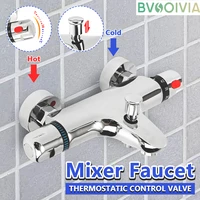 bvsoivia bathroom thermostatic mixer tap hot and cold bathroom mixer mixing valve bathtub faucet thermostatic shower faucets set