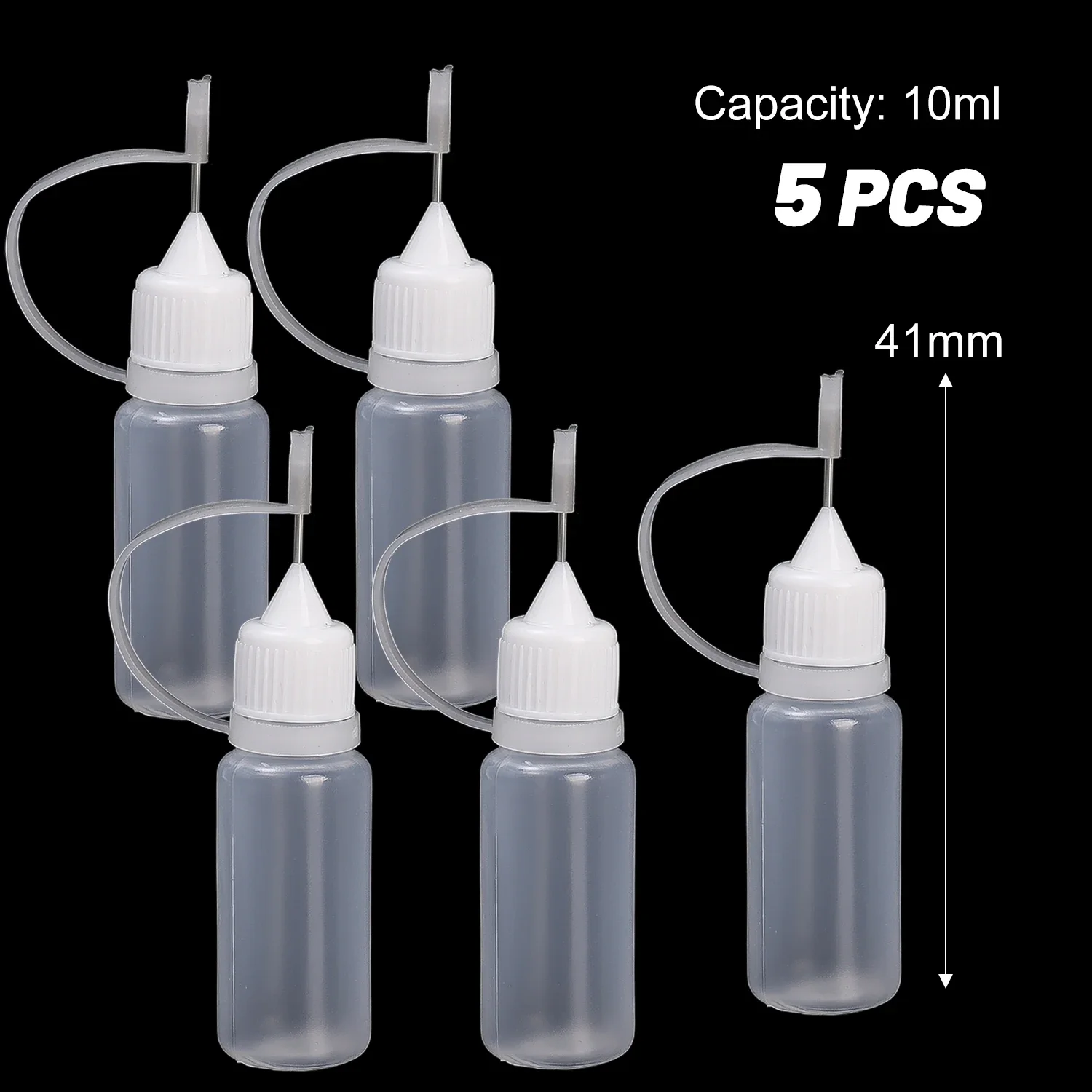 

5 шт. бутылки «сделай сам» с уплотнительными крышками для наконечников иглы, сжимаемая бутылка-аппликатор с наконечником, пластиковая многоразовая капельница, масло, клей, жидкость для глаз