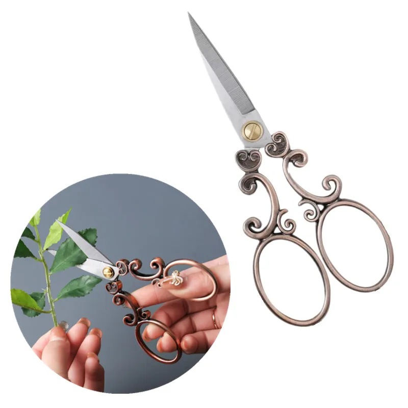 

2 Style Retro Vintage European Sewing Scissors Embroidery Needlework Tailor Shears Dressmaker Shears Scissors for Fabric Tool