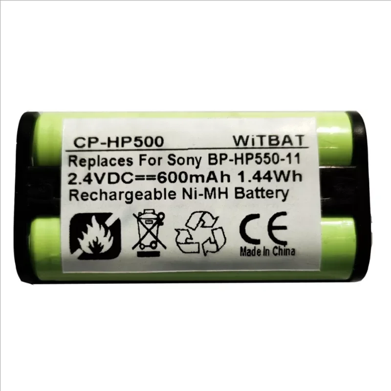 

NEW2023 Rechargeable Battery 550mAh 2.4V BP-HP550-11 MDR-RF810RK MDR-RF810R Headphones Battery