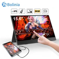 15 6inch remote control gaming portable monitor second screen for phone switch ps4 car with 1080ptouch function for options