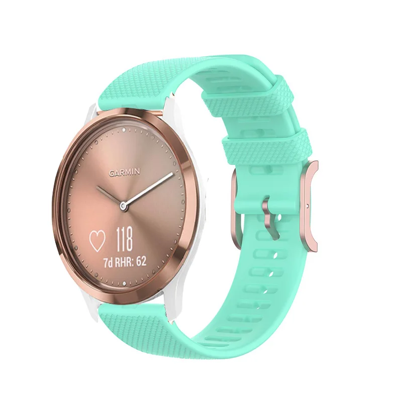 Silicone Watchband For Garmin Vivomove HR/3/Vivoactive 4/3/Venu 2/Luxe/Style Quick Release Watch Band Strap Wristband Correa