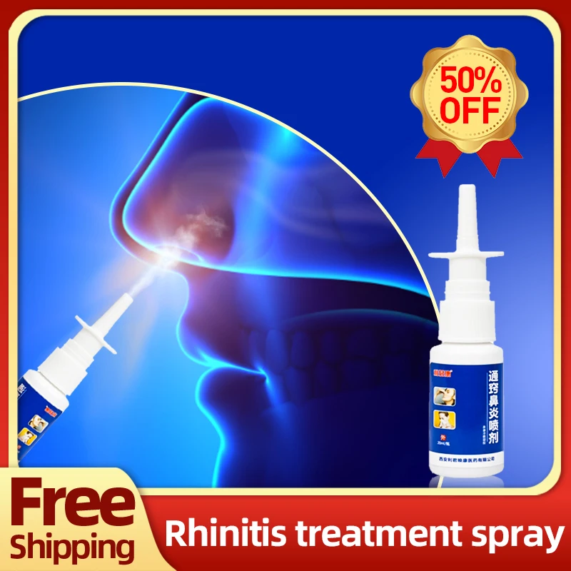 

Rhinitis Nose Spray Chronic Sinusitis Relief Nasal Congestion Treatment Stuffy Nose Allergic Rhinitis Therapy Medicine 20Ml