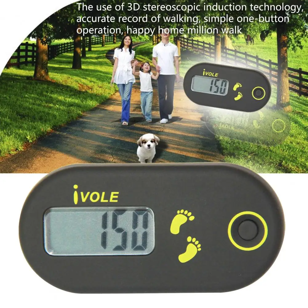 

Mini Step Counter Walking 3D Digital Pedometer For Exercise Men Wome Mini Pedometer With Clip Walking Pedometer Calorie Counter