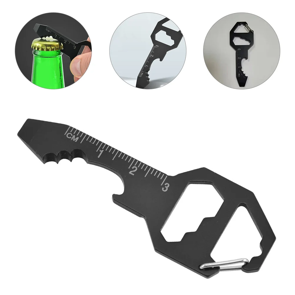 

Multi Tool Card 6-in-1 Multi-functional Keychain Pocket Use Steel Multitool Man