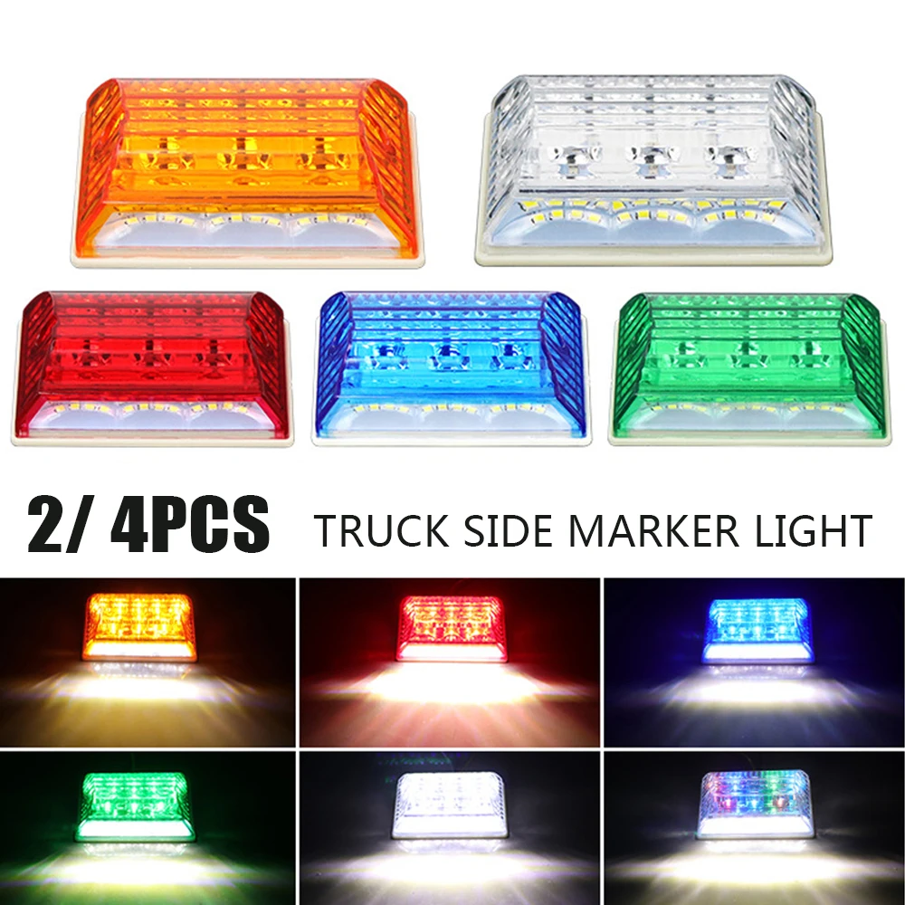 

24V LED Side Marker Indicator Light Amber Red Warning Clearance Lamp LED 24V For Truck Auto Boat Trailer Bus Caravan Camper