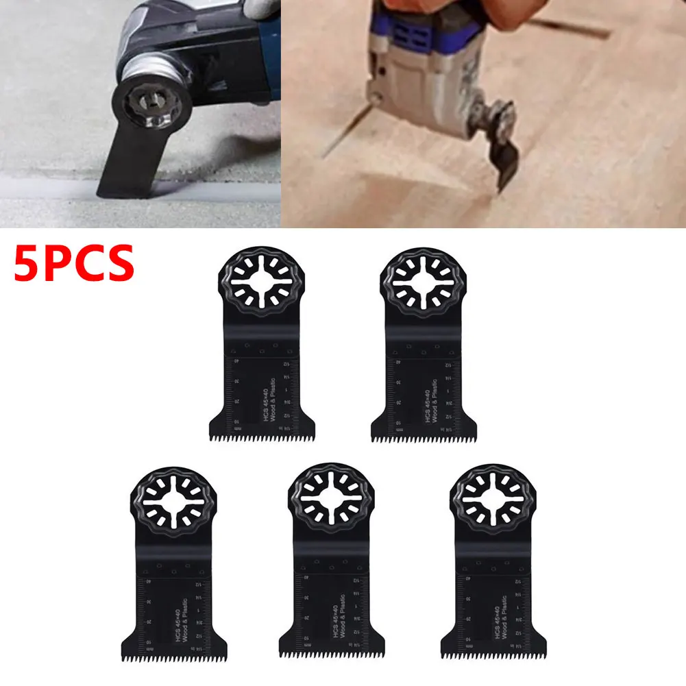 

5PCS 45mm Universal Oscillating Multi Tool 45*40mmsmooth Cutting Saw Blade For Soft Metal Wood Plastic Opening Cutting Tool