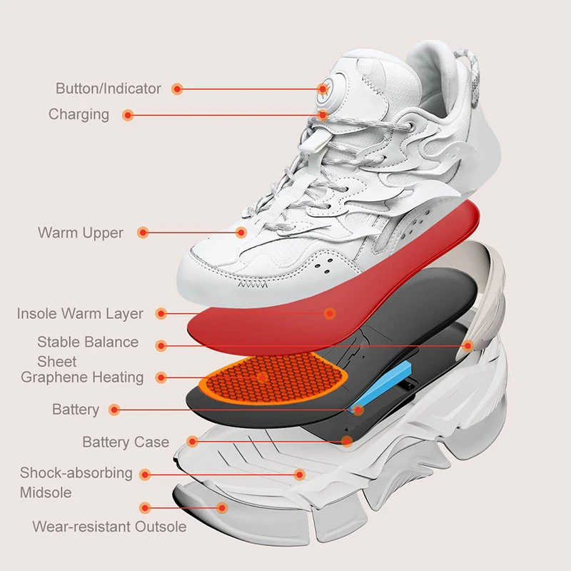 Спортивная обувь Youpin Freetie графеновая с электрическим подогревом для мужчин и