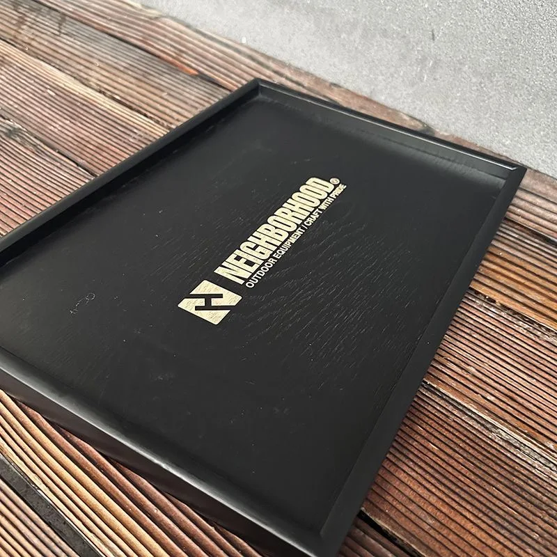 

NBHD Japanese style black wooden tray