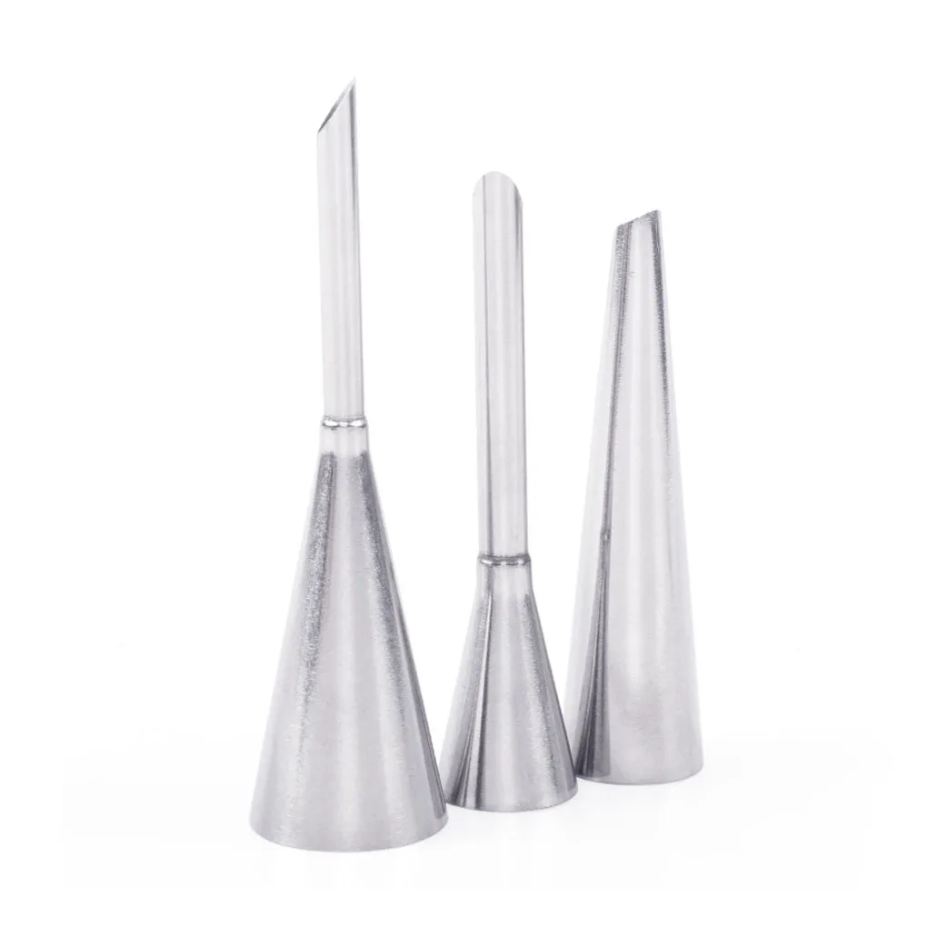 

3PCS/set Puff Cake Tip Pastry Cream Butter Stainless Steel Nozzle Decor Baking Piping Tube DIY Kitchen Home