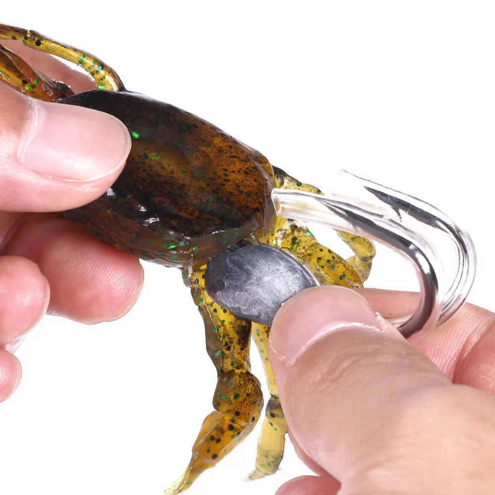 Bionic Crab Мягкая силиконовая приманка искусственная Реалистичная рыболовная 80 мм 19