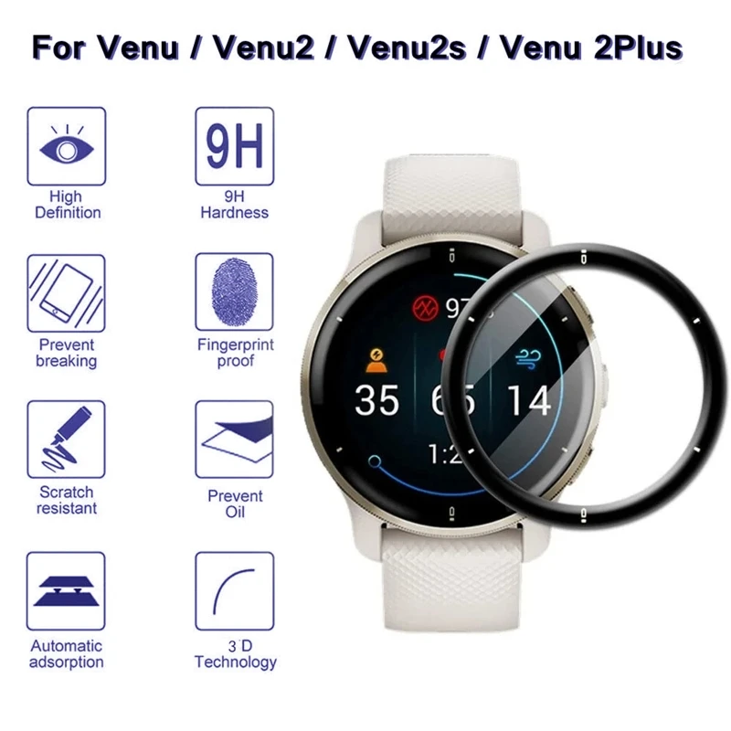 

3D Protective Film For Garmin Venu 2 Plus SQ Music 2S Smart Watch Screen Protector Cover for Garmin Venu2 Plus (Not Glass)