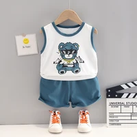summer baby boy clothes luxury designer cartoon infant outfits suits for babies boys top and bottom set kids bebes tracksuits