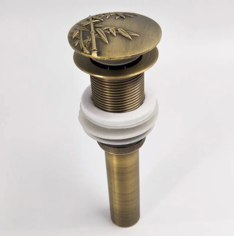 Античный латунный откидной Слив для раковины, аксессуары для слива, туалетной комнаты, аксессуары для ванной комнаты под старину/золото