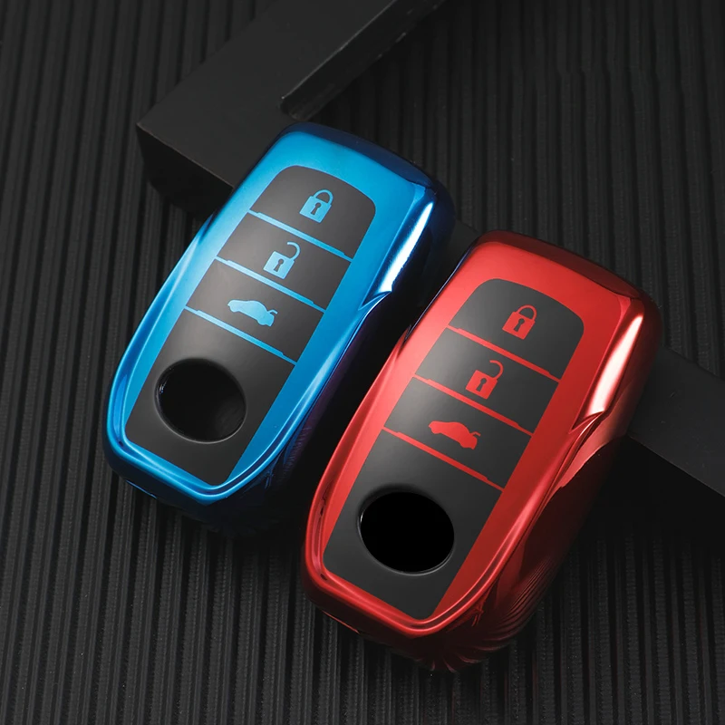 

TPU Car Smart 2/3 Button Key Cover Case Bag Shell Holder for Toyota Avalon CHR C-HR Camry Corolla Prius Prado RAV4 Protector