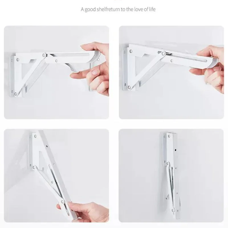 2 шт. 14 дюймов Треугольный Кронштейн из нержавеющей стали складной полка