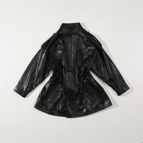 

Leather Jacket Genuine Women Spring 2023 100% Sheepskin Coat Female Korean Style Coats and Jackets Chaquetas Para Mujer Pph4344