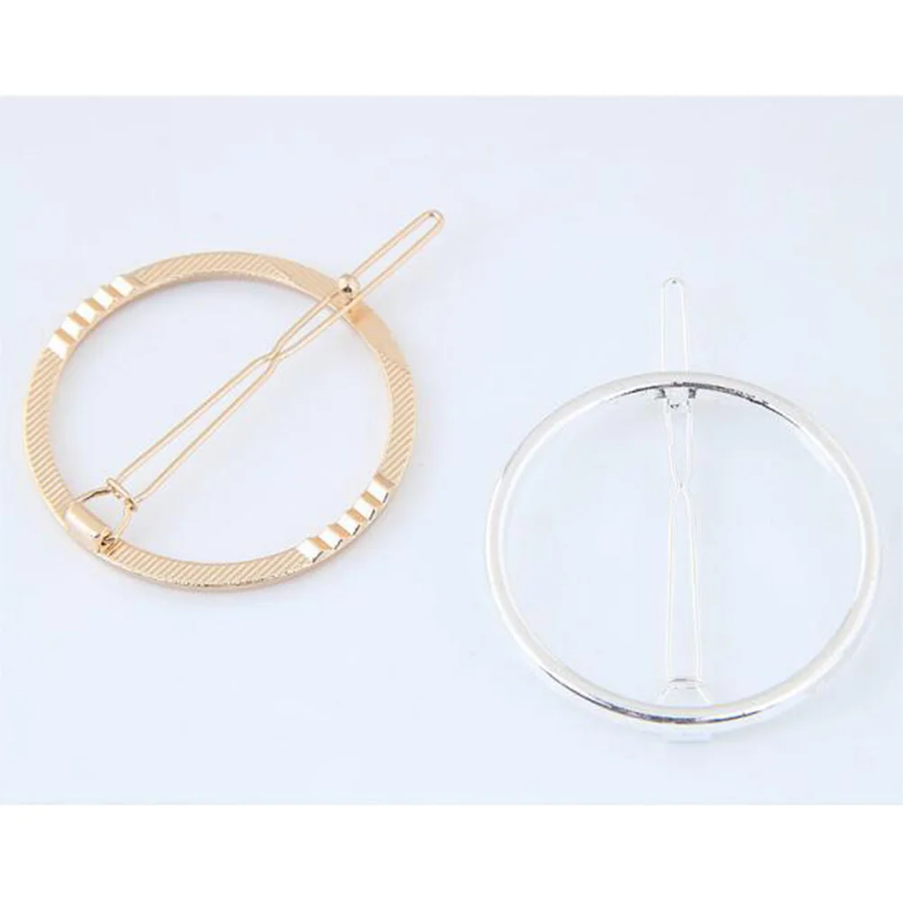

2 Pcs Hair Claw Round Circle Hair Clip Metal Hair Clips Scrunchy Hair Rope Ties Round Hair Clip Headgear Hair Clips Hair Claw