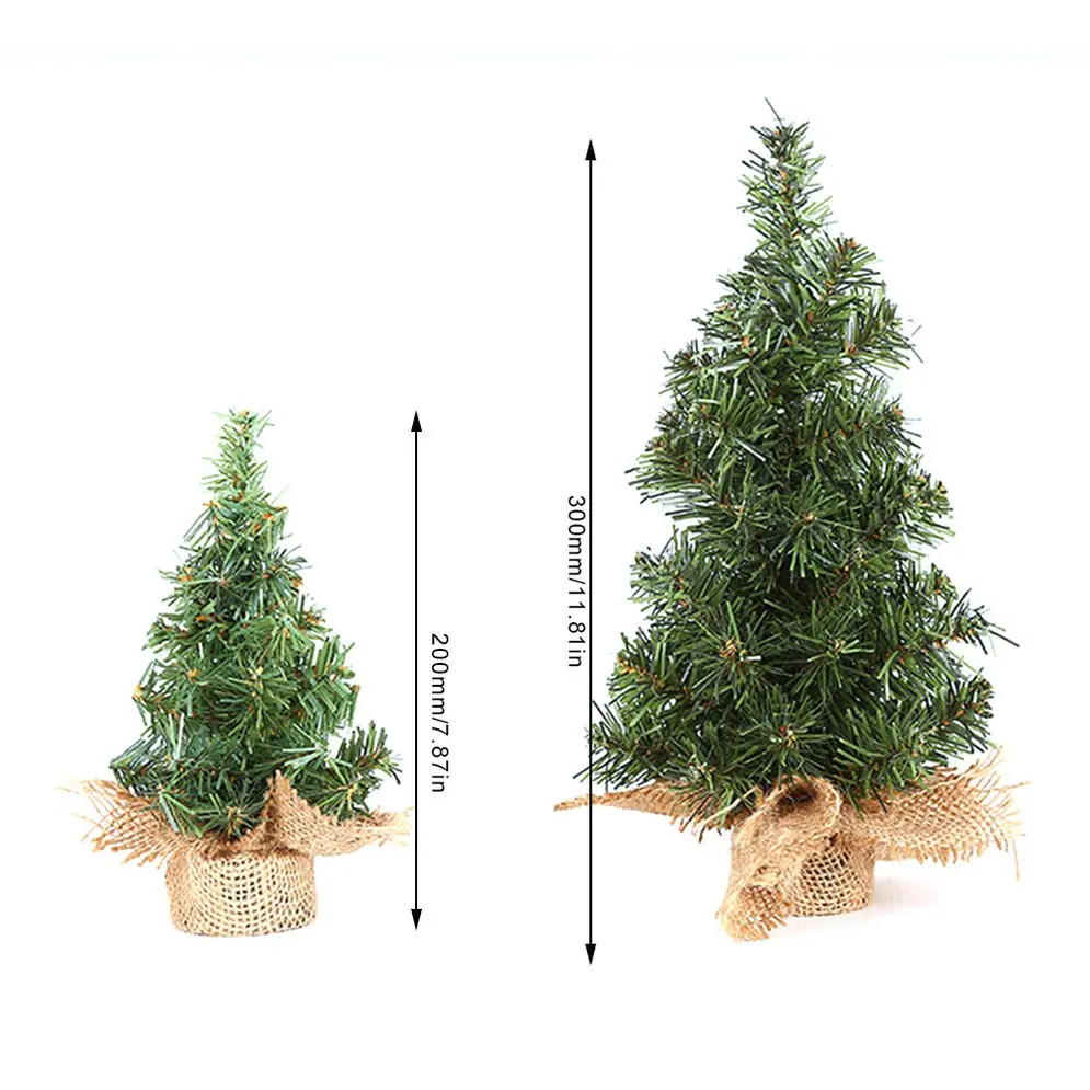 Christmas Tree 20Cm Green 30Cm Mini Burlap Day Shopping Mall Window Desktop Decoration | Дом и сад
