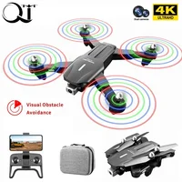 2022 New K106 LED Light Drone 4K HD Camera Visual Obstacle Avoidance Optical Flow Positioning Foldable RC Quadcopter Boy Gifts