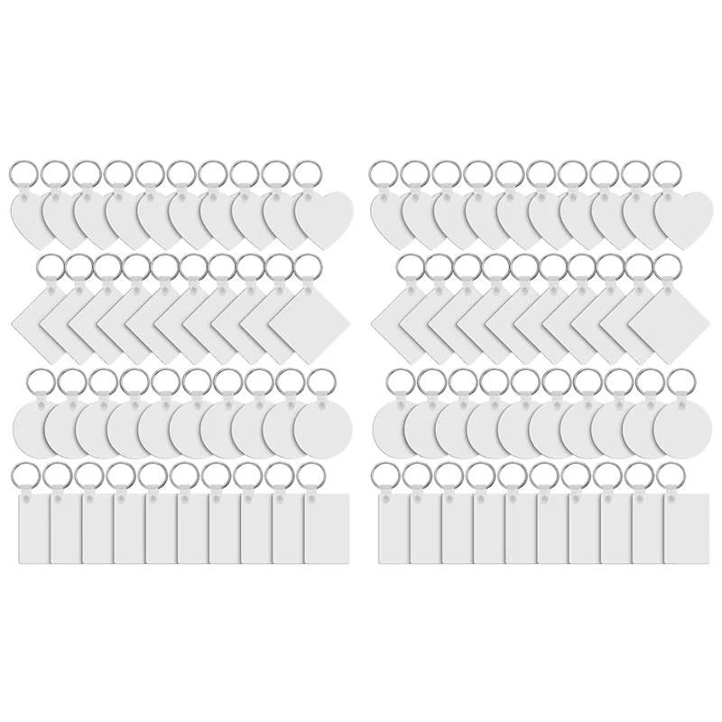 

80 шт. пустая доска для термопереноса МДФ, сублимационная печать, брелок для ключей, для теплового пресса, креативный подарок