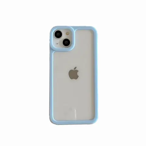 Ударопрочный однотонный прозрачный IMD глянцевый мягкий защитный прозрачный чехол для телефона iPhone 13 11 12 14 Pro Max