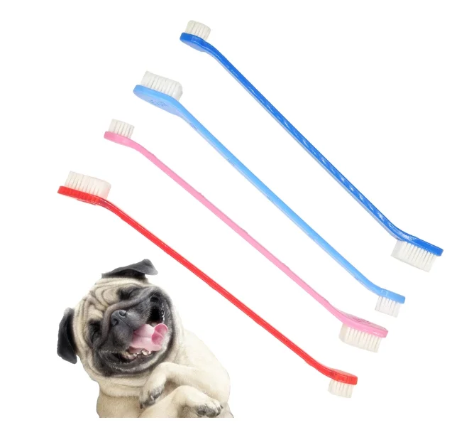 

Disposable Cleaning Toothbrush for Pets Cat and Dog Double Head Soft Bristle Toothbrush, Hygienic Dental Care Pet Grooming
