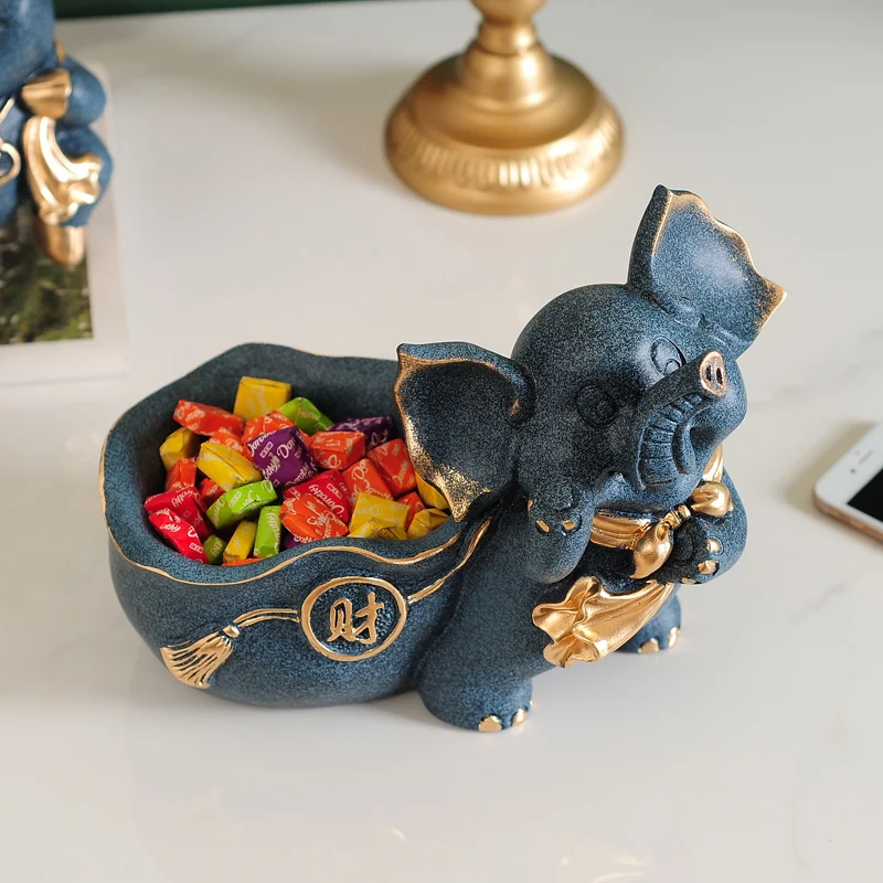 CREATIVE RAT ELEPHANT PIG OX CATTLE STATUE REMOTE CONTROL STORAGE BOX RESIN ANIMAL SCULPTURE HOME DECORATION RECEIVE TRAY R2541