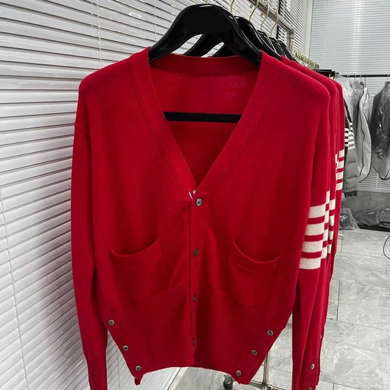 Autumn Newest Red Christmas Day Ladies Outwear Gentle Women Cardigans Warm TB Knitted Sweater Jacket