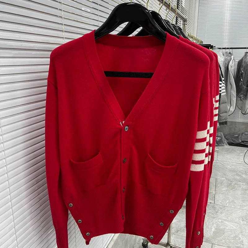 

Autumn Newest Red Christmas Day Ladies Outwear Gentle Women Cardigans Warm TB Knitted Sweater Jacket