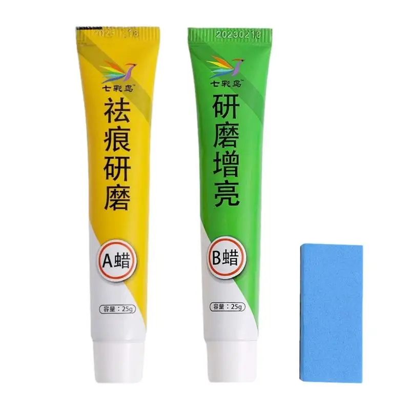 

Vehicles Scratch Remover Polish Wax Scratch Remover Agent With Sponge Automobile Cleaning For Light Scratches Swirls Oxide Film