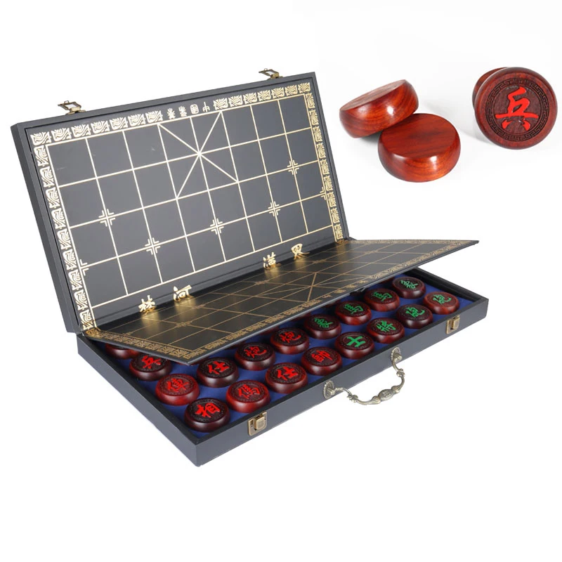 

Детская Студенческая китайская шахматная доска из массива дерева, высокое качество, большие складные китайские шахматы Home Xadrez Tabuleiro Chessboard LG50XQ