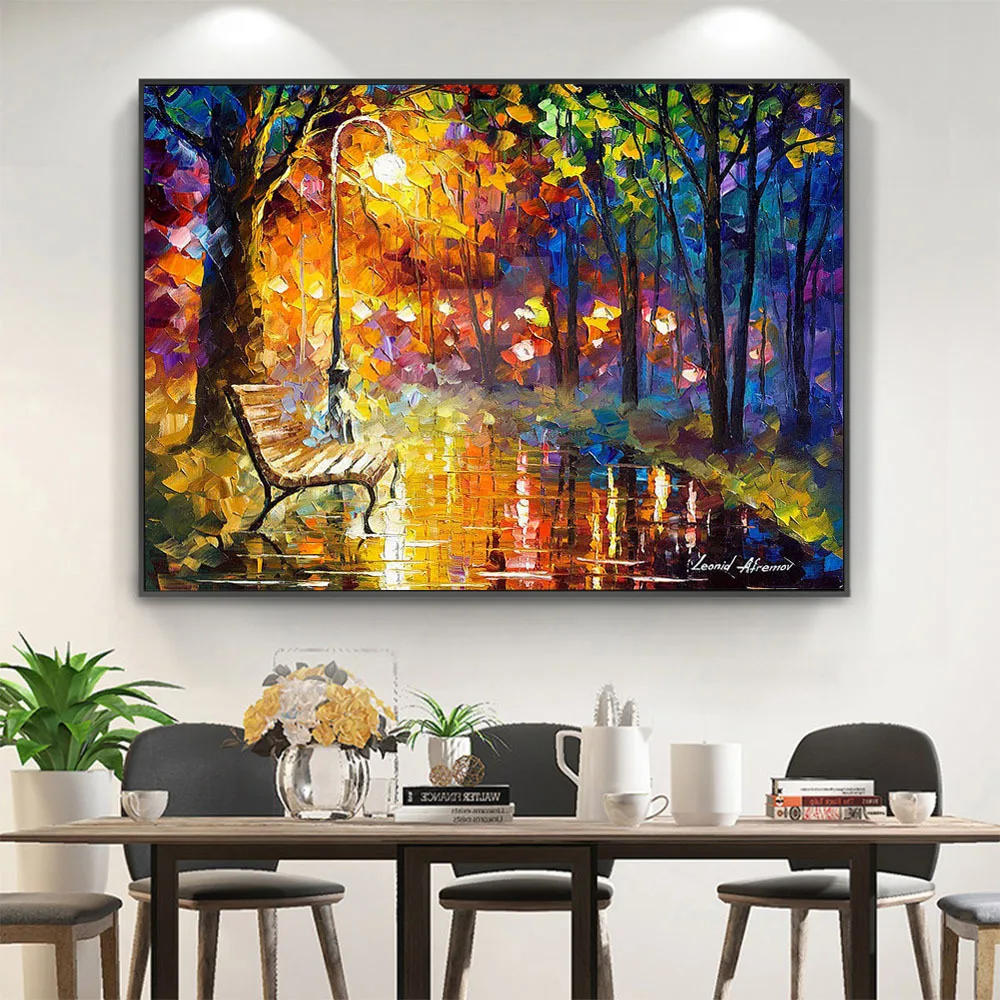 Empty Bench Printed Fabric 11CT Cross-Stitch Embroidery Patterns DMC Threads Painting Handiwork Needlework Sewing Promotions | Дом и сад