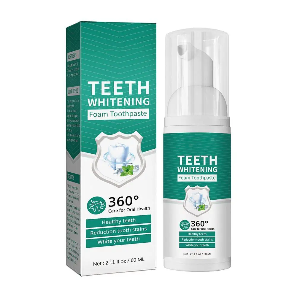 

Teeth Whitening Mousse Foam Whitening Toothpaste Ultra-fine Mousse Deeply Cleaning Gums Stain Removal Mint Refreshing Oral Care