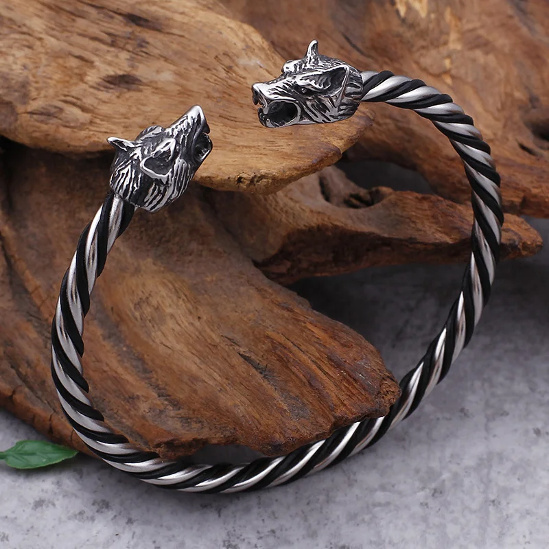 Мужской готический браслет Fongten из нержавеющей стали с черепом на Хэллоуин