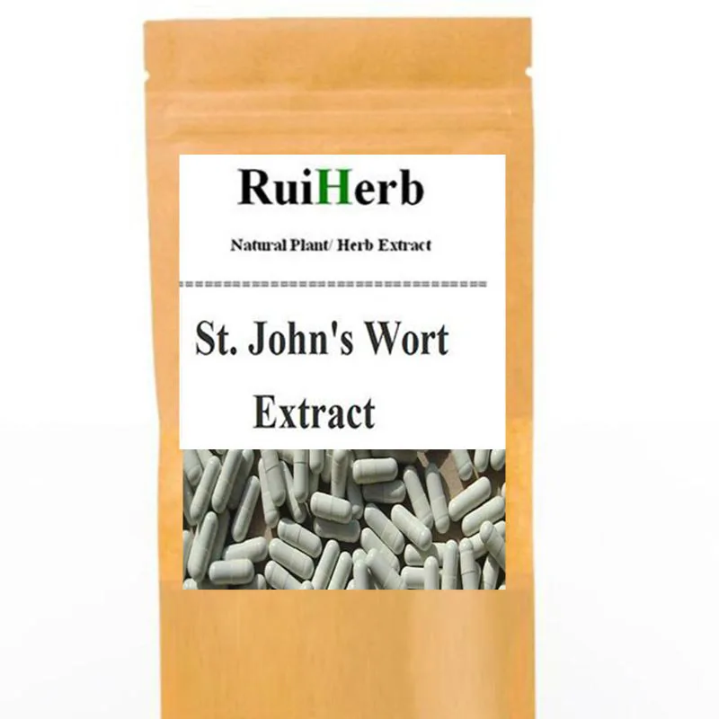 

100pcs, St. John's Wort Standardized Extract Capsules For Stress Anxiety Depression