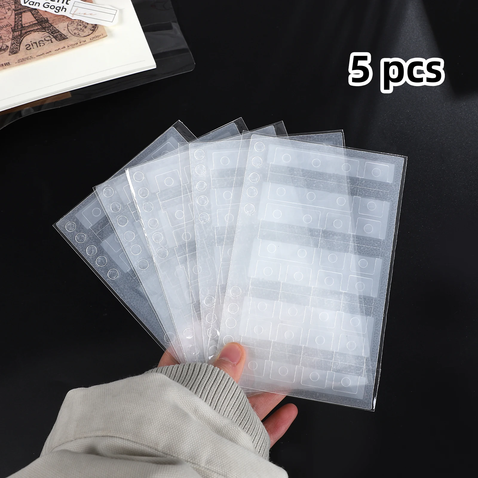 

Прозрачные наклейки с пряжкой для книг 5 шт.