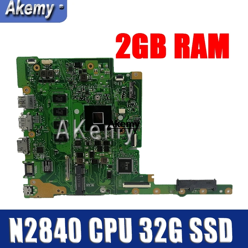 

E502MA Laptop Motherboard For Asus Suitable for 15" laptops E502MA E502M Mainboard W/(N2840 CPU+2GB RAM+ 32G SSD)100% Test Ok