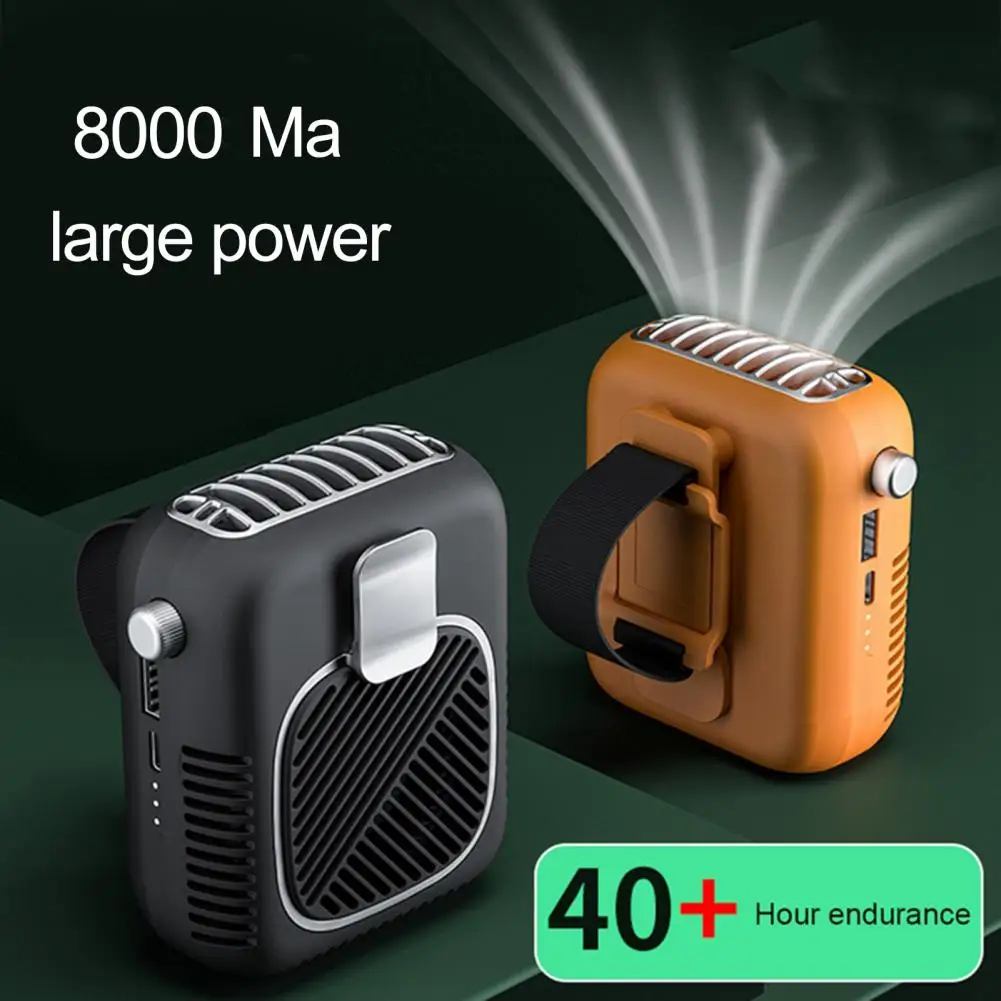 

Portable Personal Hanging Neck USB Charging Fan With 8000 Mah Recharge Quiet Wearable Electric Fan Handheld Air Conditioners