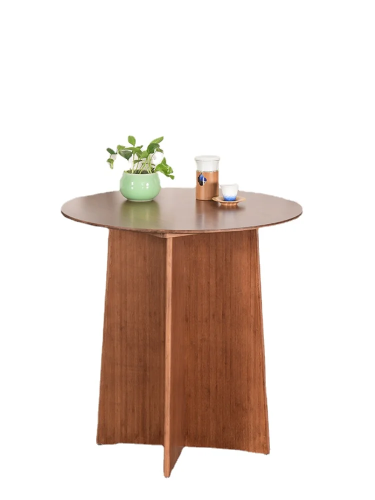 

HXL Reception Solid Wood Business Reception Small round Table Sales Office Negotiation Table Chair